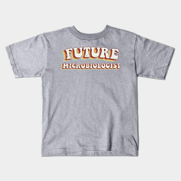 Future Microbiologist - Groovy Retro 70s Style Kids T-Shirt by LuneFolk